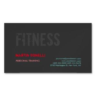 Creative Retro Black Grey Dynamic Personal Trainer  Magnet