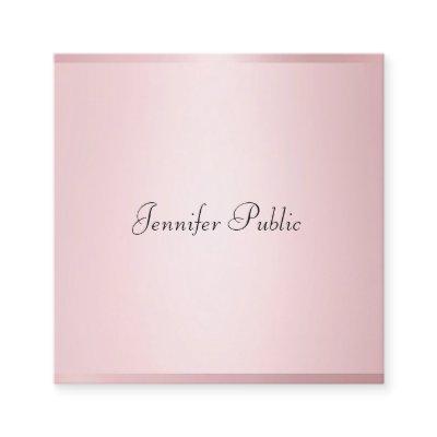 Creative Rose Gold Modern Handwritten Template Square