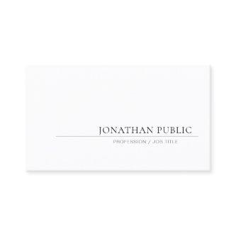 Creative Simple Design Elegant White Plain Trendy