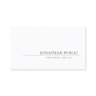 Creative Simple Design Elegant White Plain Trendy