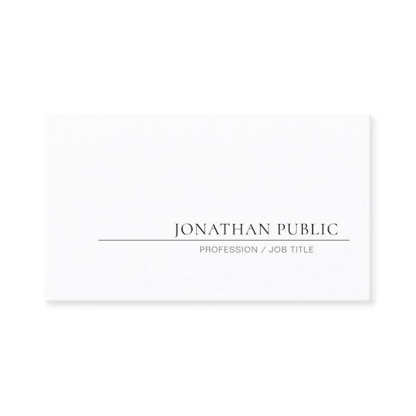 Creative Simple Design Elegant White Plain Trendy