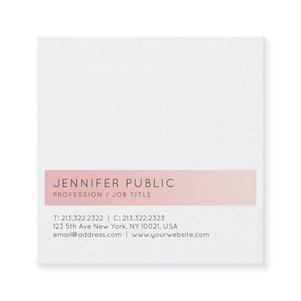 Creative Simple Design Trendy Pink White Luxury Square