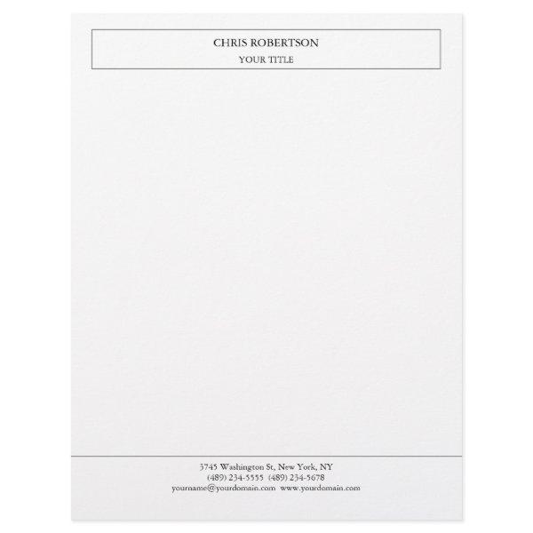 Creative Simple Minimalist Modern Professional Letterhead