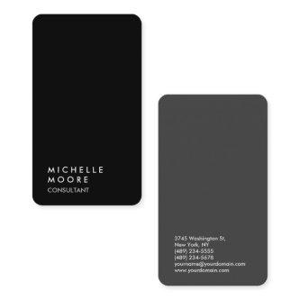 Creative Simple Plain Black Gray Trendy Consultant