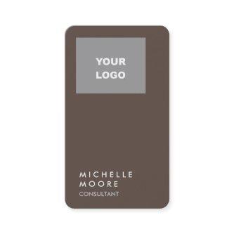 Creative Simple Plain Brown Gray Add Your Logo