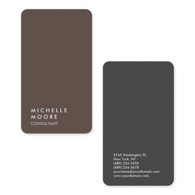 Creative Simple Plain Brown Gray Trendy Consultant