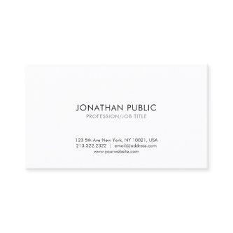 Creative Simple White Plain Modern Elegant Trendy