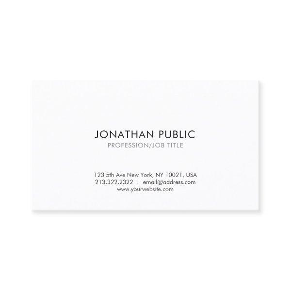 Creative Simple White Plain Modern Elegant Trendy