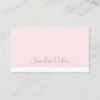 Creative Sleek Design Blush Pink Professional Luxe