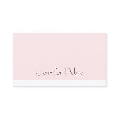 Creative Sleek Design Blush Pink Professional Luxe