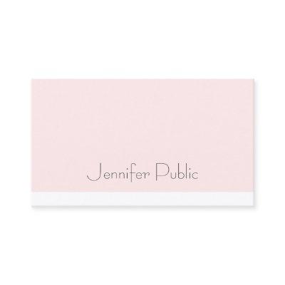 Creative Sleek Design Blush Pink Professional Luxe