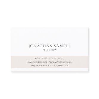 Creative Sleek Design White Plain Professional