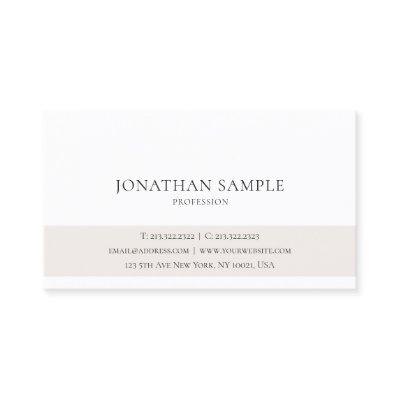 Creative Sleek Design White Plain Professional