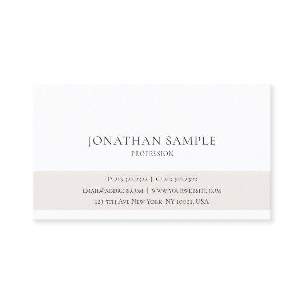 Creative Sleek Design White Plain Professional