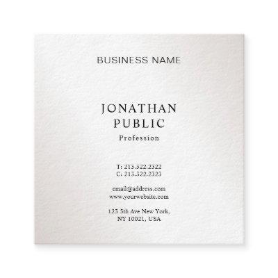 Creative Sleek Modern Design Silver Look Luxury Square