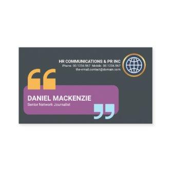 Creative Speech Box Quotation Mark PR HR Manager