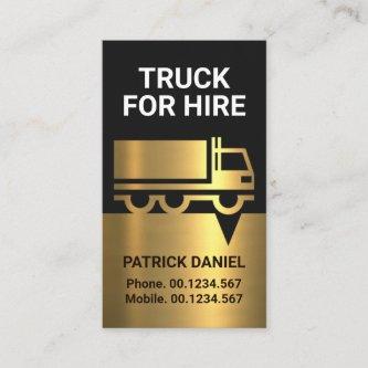 Creative Stylish Faux Gold Logistic Truck Driver