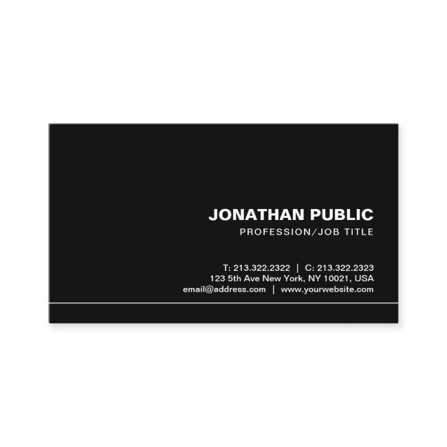 Creative Trendy Professional Elegant Black Plain