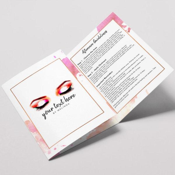 Creative Watercolor Eyebrows Microblading Brochure