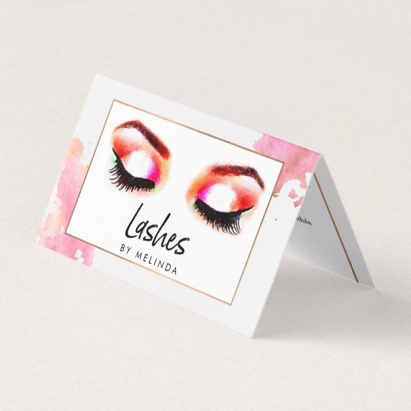 Creative Watercolor Eyelashes Aftercare Folded