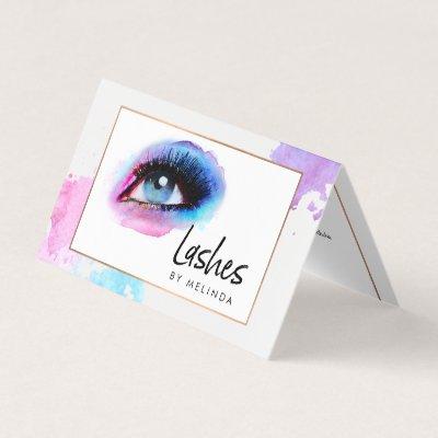 Creative Watercolor Eyelashes Blue Aftercare II