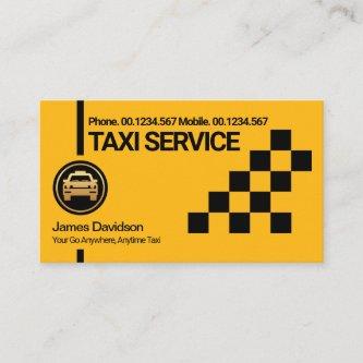 Creative Yellow Taxi Black Check Box Cab Transport