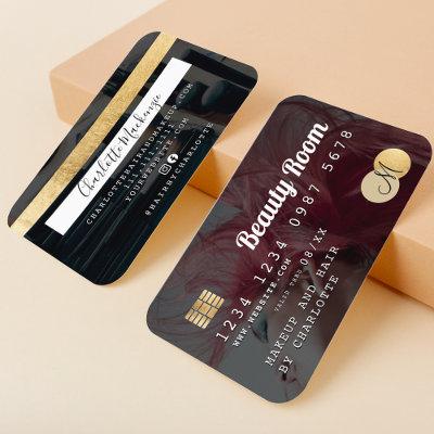 Credit card gold beauty monogram photo
