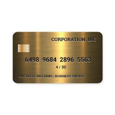 Credit Card | Gold Metallic