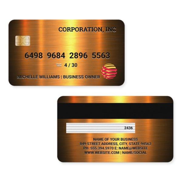 Credit Card | Golden Metallic