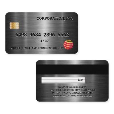 Credit Card | Metallic Background