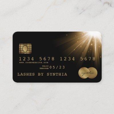 Credit Card Styled Black  Gold