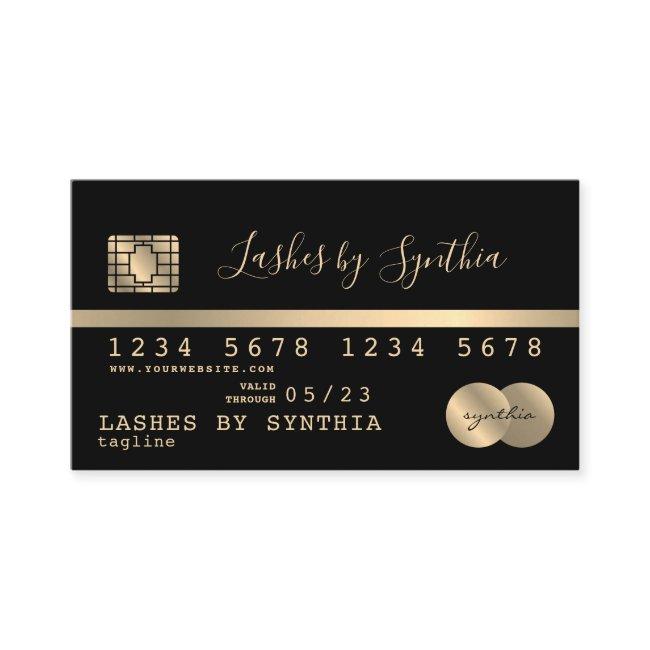 Credit Card Styled Gold and Black add your name