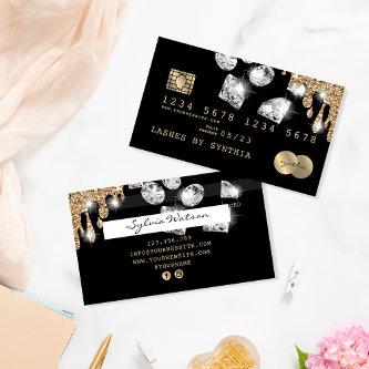Credit Card Styled Gold Diamonds