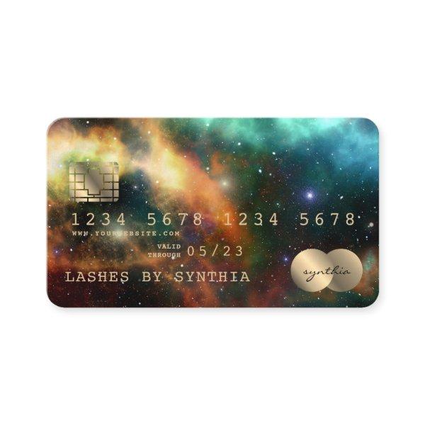 Credit Card Styled Nebula stars cosmos space