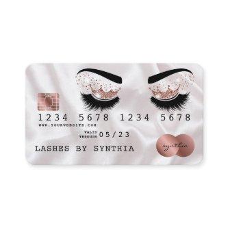 Credit Card Styled Rose Gold Long Lashes Crown
