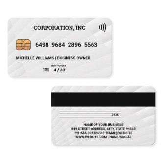 Credit Card | White Panels Pattern