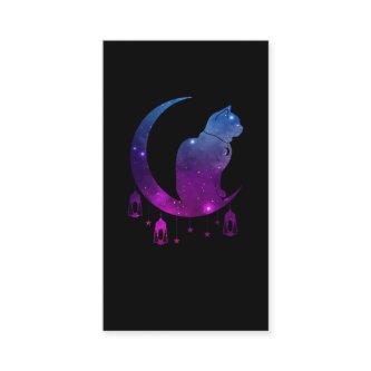 Crescent Moon Cat Mystical Pastel Goth Spiritual