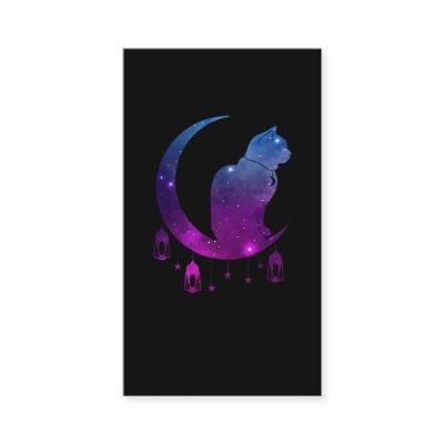 Crescent Moon Cat Mystical Pastel Goth Spiritual