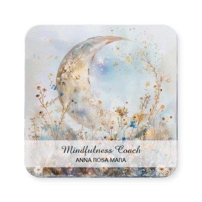 *~* Crescent Moon Flowers QR Floral AP70 Ethereal  Square