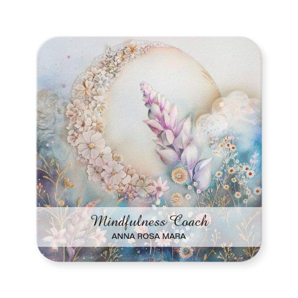 *~* Crescent Moon Flowers QR Floral AP70 Ethereal  Square