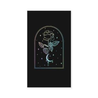 Crescent Moon Rose Occult Witchcraft Wicca Pastel