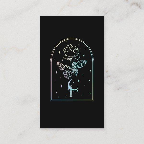 Crescent Moon Rose Occult Witchcraft Wicca Pastel