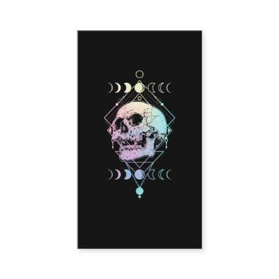 Crescent Moon Skull Occult Witchcraft Pastel Goth