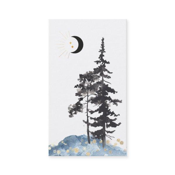 *~*  Crescent Moon Trees Gold Stars Glitter Moon