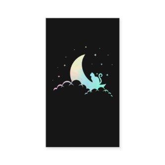 Crescent Moon Wicca Mystical Cat Pastel Goth