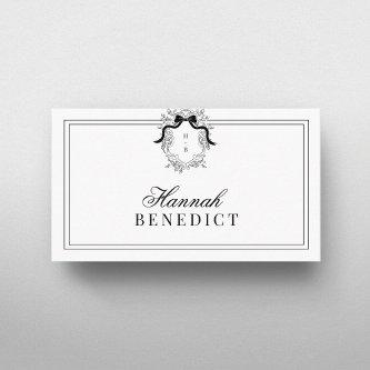 Crest Monogram French Coquette Double Frame