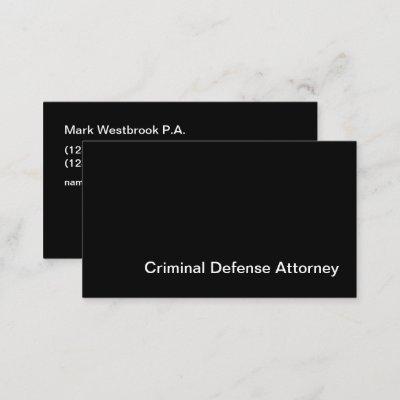Criminal Defense Attorney Minimalist