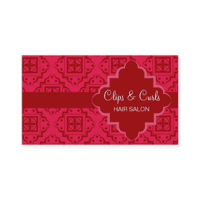 Crimson Red Arabesque Moroccan Graphic