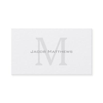 Crisp White Modern Monogram