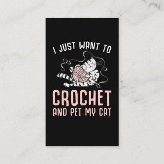 Crochet and Cat Crafting Kitten and Yarn Lover